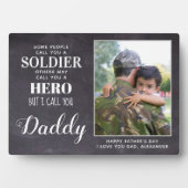 ヒーローダディ軍隊兵士アーミーファーザーズデイフォト フォトプラーク (正面)