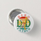 ヒーローパパフェイスサンセットタイムスヒー&サングラス 缶バッジ (正面&裏面)