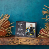 ヒーローパパ父の日フォトポリス警官 フォトプラーク (側面)