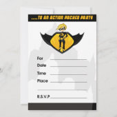 ヒーローパーティーの招待状 招待状 (裏面)