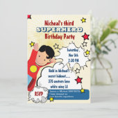 ヒーローパーティー誕生日招待状 招待状 (スタンド正面)