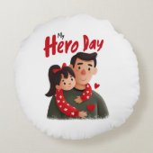 ヒーローファーザーの日枕 ラウンドクッション (裏面)