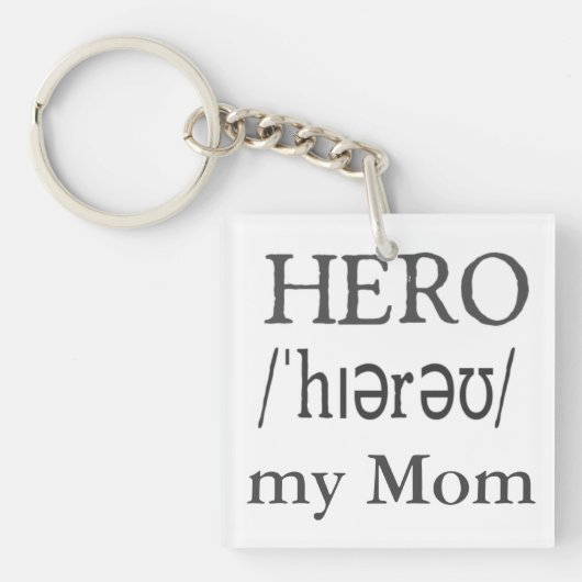 ヒーローマイモマアクリルパーソナライズされたキーチェーン キーホルダー (正面)