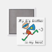 ヒーロー兄Tシャツとギフト マグネット (正面/裏面)