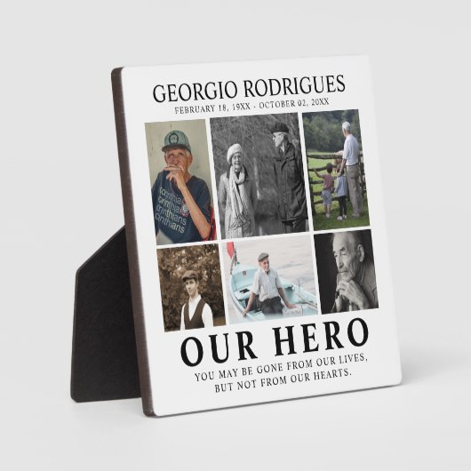 ヒーロー写真コラージュ記念碑 フォトプラーク (正面)