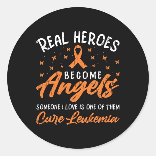 ヒーロー実在がエンジェルスとなったhappy leukemia認識度 ラウンドシール (正面)