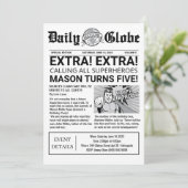 ヒーロー新聞の誕生日招待状 招待状 (スタンド正面)