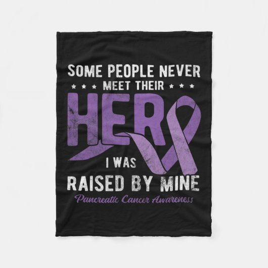 ヒーロー私は私の膵臓がん患者によって育てられた フリースブランケット (正面)