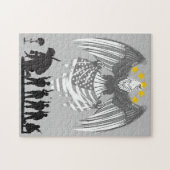 ヒーロー落ちたへの敬意:アメリカの勇敢を守る ジグソーパズル (横)