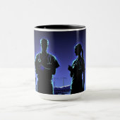 ヒーロー静か：舞台裏の病院のマグカップ マグカップ (中央)