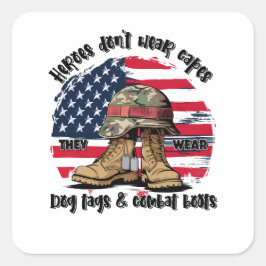 ヒーロー – 彼らは衣服犬のタグと戦闘ブーツ スクエアシール
