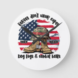 ヒーロー – 彼らは衣服犬のタグと戦闘ブーツ ラウンド壁時計
