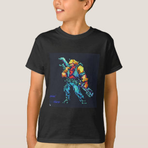ヒーロー(90年代のレトロビデオゲームピクセルスタイルアート) Tシャツ