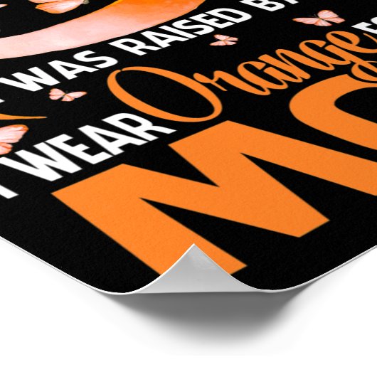 ヒーローI衣服オレンジ私の母のための多発性硬化症 ポスター (角)