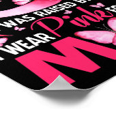 ヒーローI衣服ピンク私の母の乳がんバター ポスター (角)