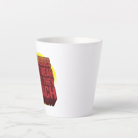 ヒーロ実在ーは衣服の先生で教えす カフェラテマグ (正面)