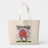 ヒーロ実在ーズ衣服スクラブルトートバッグ – エコバッグ ラージトートバッグ (裏面)