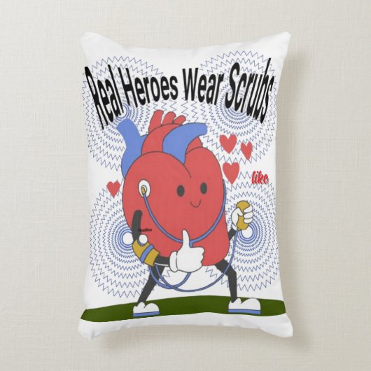 ヒーロ実在ーズ衣服スクラブ枕 – ナース&ドクター アクセントクッション (正面(垂直))