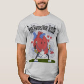 ヒーロ実在ーズ衣服スクラブTシャツナース&ヘルスケア Tシャツ (正面)