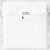 ヒーロ実在ーズ衣服犬タグ スクエアシール (バッグ)