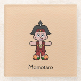 ヒーロ日本のピーチボーイ桃太郎 ガラスコースター