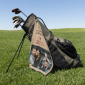 ヒーロ素朴ダディ父の日2フォトコラージュ ゴルフタオル (グリーン)