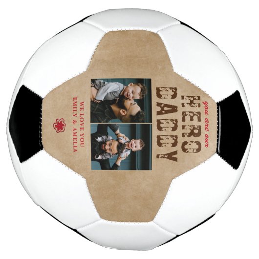 ヒーロ素朴ダディ父の日2フォトコラージュ サッカーボール (回転)