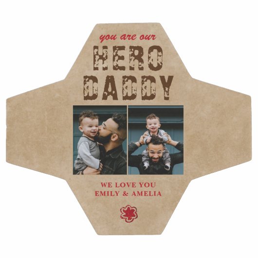 ヒーロ素朴ダディ父の日2フォトコラージュ サッカーボール (フラット)