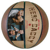 ヒーロ素朴ダディ父の日2フォトコラージュ バスケットボール (縦)