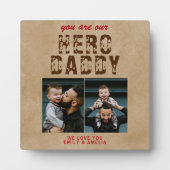 ヒーロ素朴ダディ父の日2フォトコラージュ フォトプラーク (正面)