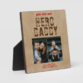 ヒーロ素朴ダディ父の日2フォトコラージュ フォトプラーク (正面)