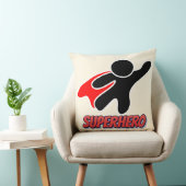 ヒーロ飛んでいるー – はっきりした漫画装飾用クッション クッション (椅子)