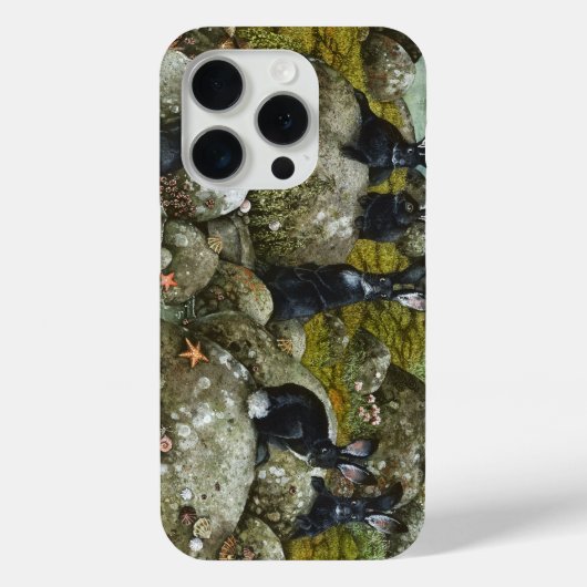 ヒー・ブラシルの黒いウサギ Case-Mate iPhoneケース (裏面)