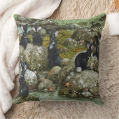 ヒー・ブラシルの黒うさぎ クッション (ブランケット)