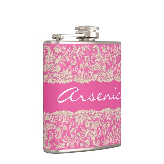 ヒ素および古いレースは個人化なります フラスク (右)