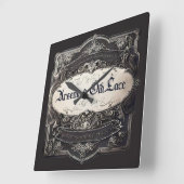 ヒ素とオールドレースビクトリアン スクエア壁時計 (傾斜)