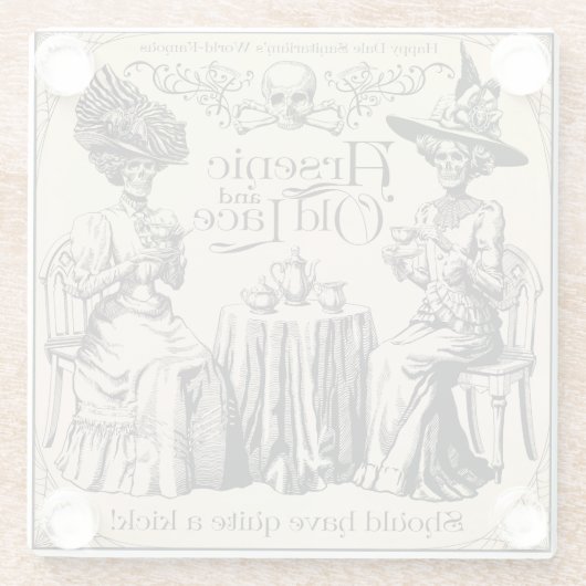 ヒ素と古いレース ガラスコースター (裏面)