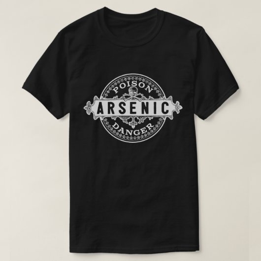 ヒ素ヴィンテージスタイル毒ラベル Tシャツ (デザイン正面)