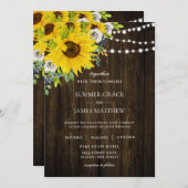 ヒ素朴マワリアイボリーフローラ結婚ズ  招待状 (正面/裏面)