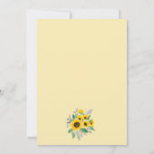 ヒ素朴マワリフローラ水色ベビーシャワー 招待状 (裏面)