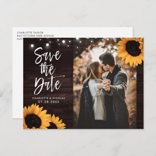 『ヒ素朴マワリ結婚の写真』 ポストカード (正面/裏面)