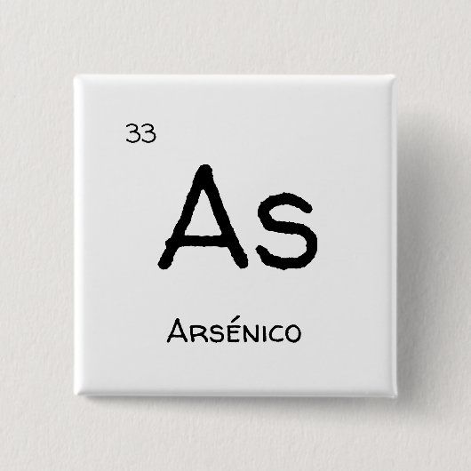 ヒ素 缶バッジ (正面)