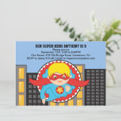 ヒ飛んでいるーロボーイズ誕生日招待状 招待状 (スタンド正面)