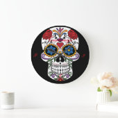 ヒ飾ューマンスカルアートサンダーコーブ ラージ壁時計 (ホーム)