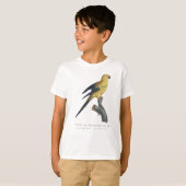 ヒ黄色オカメインコまたはコンure Aratinga solstitialis Tシャツ (正面フル)