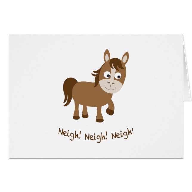 ヒ neigh, neigh, neigh! かわいい馬 (正面横)