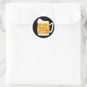 ビおもしろいル感謝していパーティー ラウンドシール (バッグ)