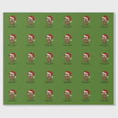 ビおもしろいーバーメリー!サンタビーバー ラッピングペーパー (フラット)