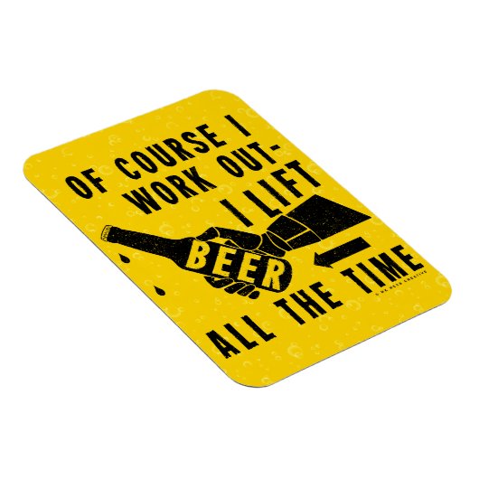 ビおもしろいールがユーモアを醸し出す黄金のラガーの泡 マグネット (右側)