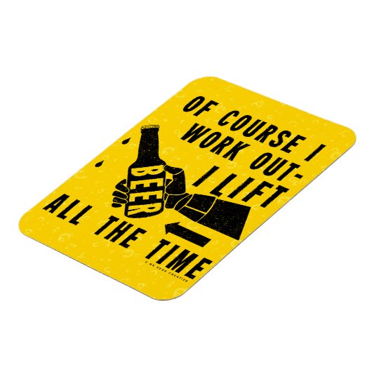 ビおもしろいールがユーモアを醸し出す黄金のラガーの泡 マグネット (左側)